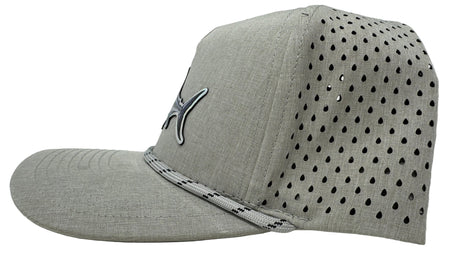 Get Tight Gear Heather Grey Rope Hat (with Fish Patch Options) - Get Tight Gear