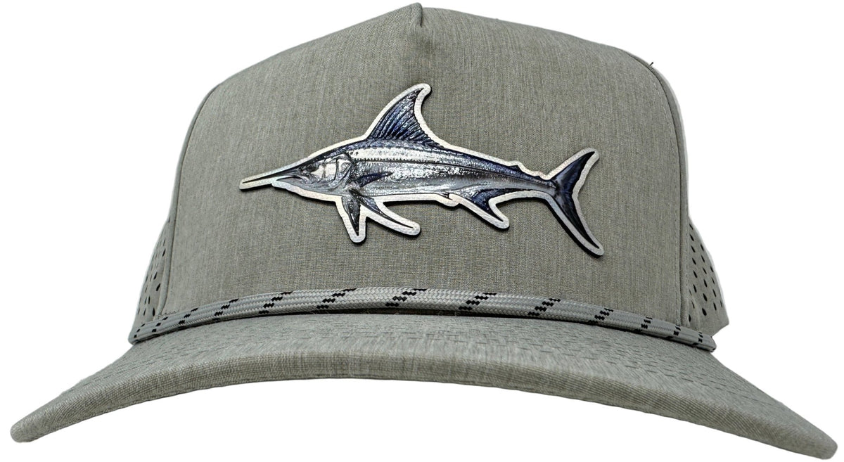 Get Tight Gear Heather Grey Rope Hat (with Fish Patch Options) - Get Tight Gear