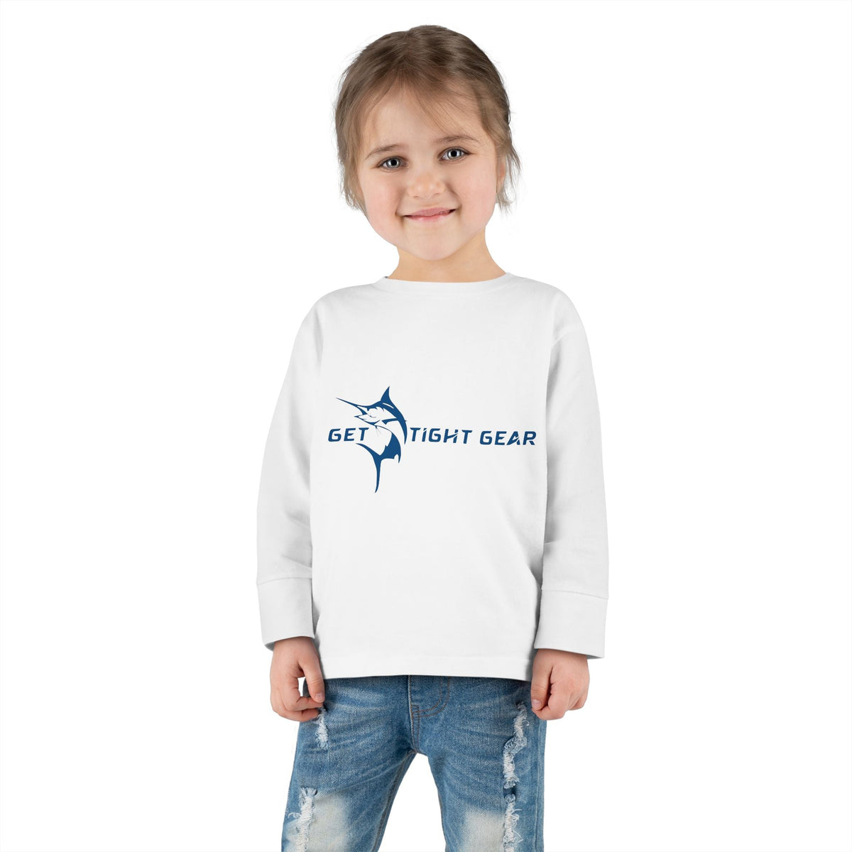 Get Tight Gear Kids' Fishing Long Sleeve Tee - 'Get Tight Gear' Aqua Enthusiast Top, Toddler Fish Shirt, Outdoor Playwear, Birthday Gift, Ocean [...] - Get Tight Gear