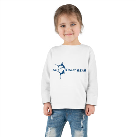 Get Tight Gear Kids' Fishing Long Sleeve Tee - 'Get Tight Gear' Aqua Enthusiast Top, Toddler Fish Shirt, Outdoor Playwear, Birthday Gift, Ocean [...] - Get Tight Gear