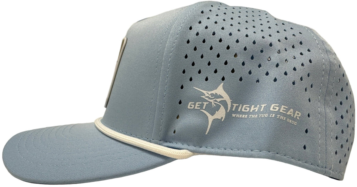 Get Tight Gear Light Blue Rope Hat – Raised Logo Patch - Get Tight Gear