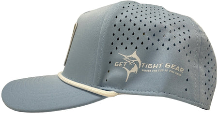 Get Tight Gear Light Blue Rope Hat – Raised Logo Patch - Get Tight Gear