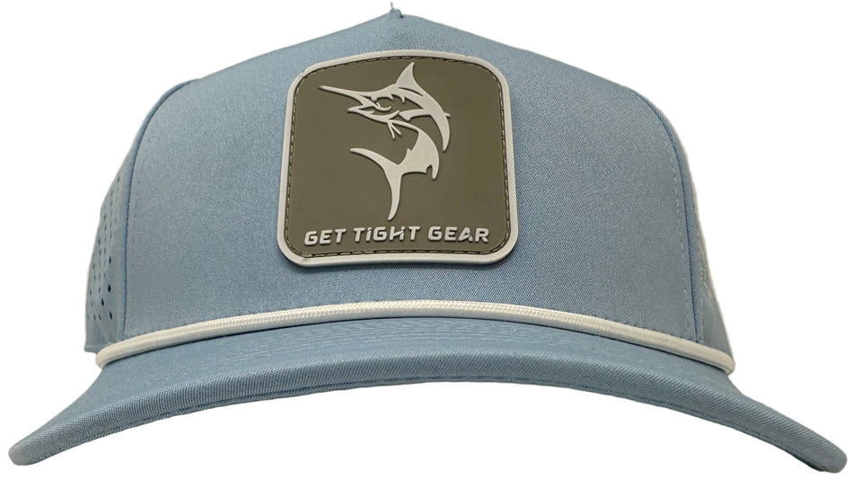 Get Tight Gear Light Blue Rope Hat – Raised Logo Patch - Get Tight Gear