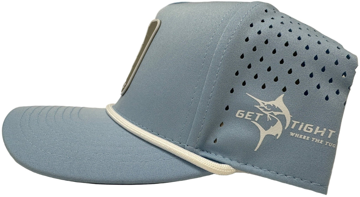Get Tight Gear Light Blue Rope Hat – Raised Logo Patch - Get Tight Gear