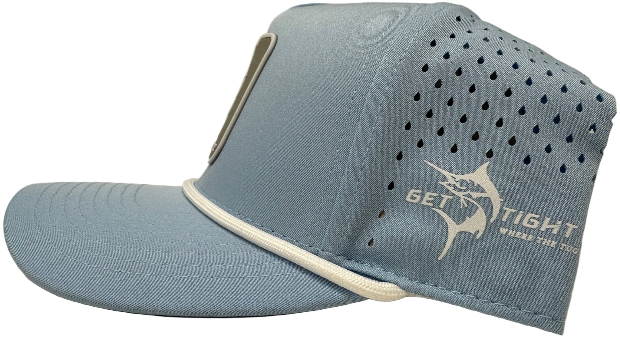 Get Tight Gear Light Blue Rope Hat – Raised Logo Patch - Get Tight Gear