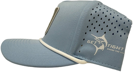 Get Tight Gear Light Blue Rope Hat – Raised Logo Patch - Get Tight Gear
