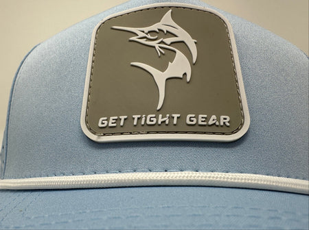 Get Tight Gear Light Blue Rope Hat – Raised Logo Patch - Get Tight Gear