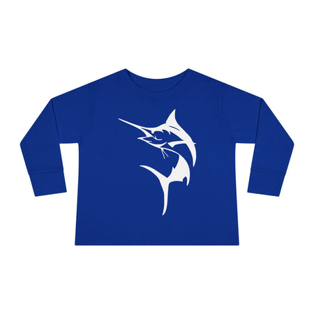 Get Tight Gear Marlin Kids' Fishing Long Sleeve Tee - 'Get Tight Gear' Aqua Enthusiast Top, Toddler Fish Shirt, Outdoor Playwear, Birthday Gift, Ocean [...] - Get Tight Gear