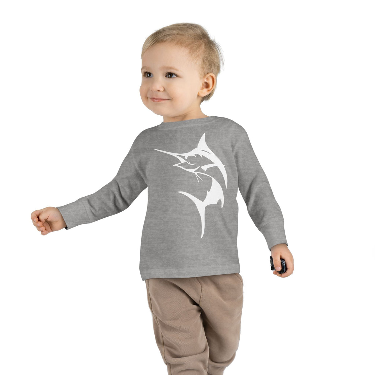 Get Tight Gear Marlin Kids' Fishing Long Sleeve Tee - 'Get Tight Gear' Aqua Enthusiast Top, Toddler Fish Shirt, Outdoor Playwear, Birthday Gift, Ocean [...] - Get Tight Gear