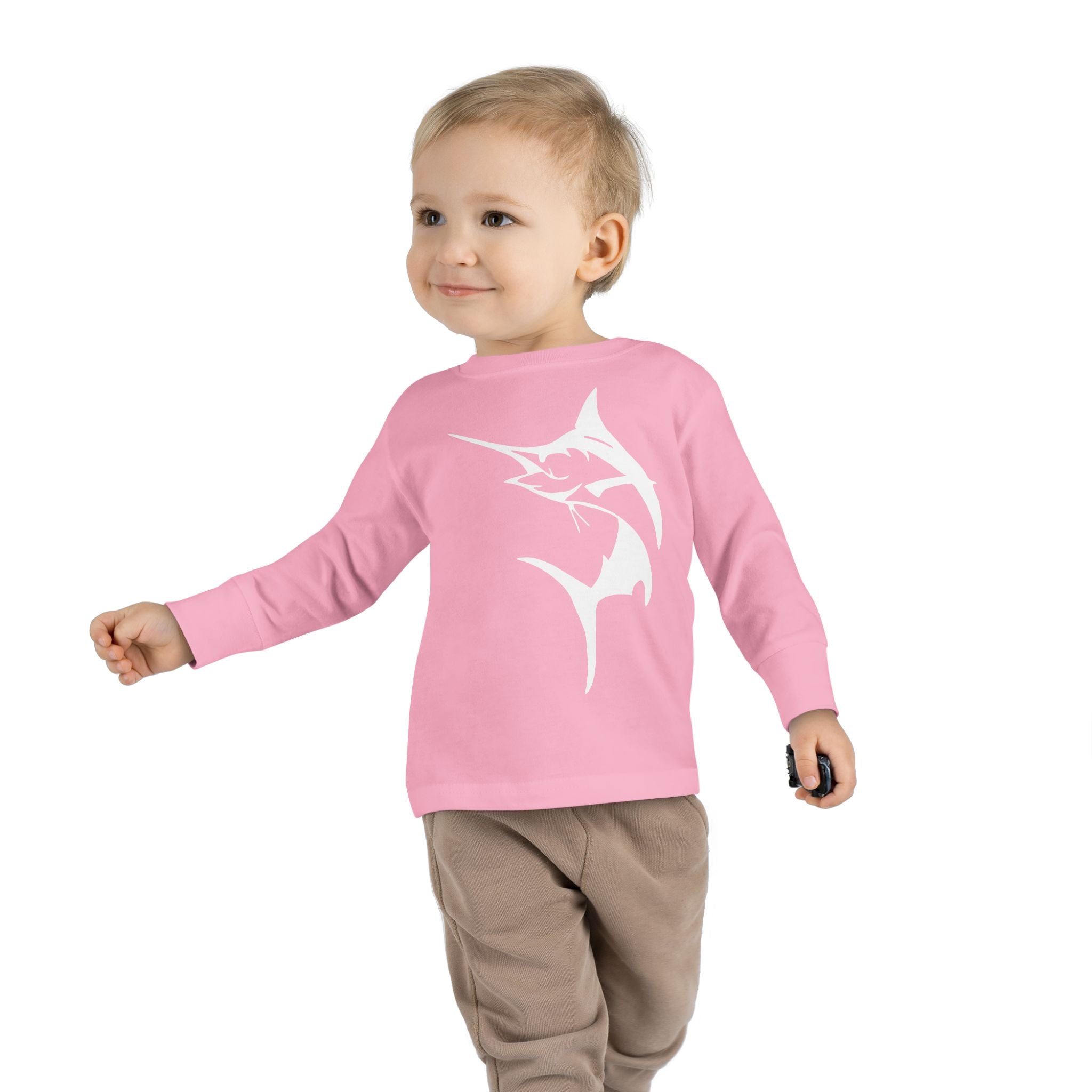 Get Tight Gear Marlin Kids' Fishing Long Sleeve Tee - 'Get Tight Gear' Aqua Enthusiast Top, Toddler Fish Shirt, Outdoor Playwear, Birthday Gift, Ocean [...] - Get Tight Gear