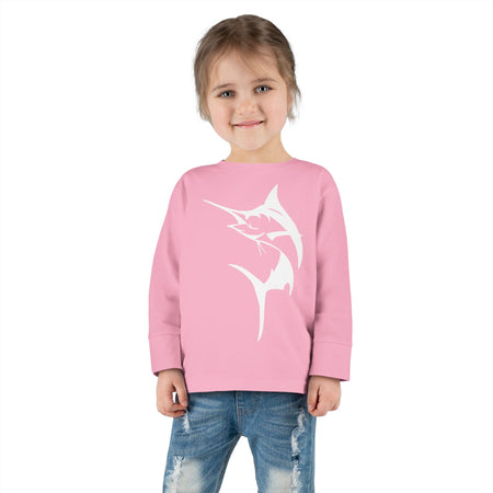 Get Tight Gear Marlin Kids' Fishing Long Sleeve Tee - 'Get Tight Gear' Aqua Enthusiast Top, Toddler Fish Shirt, Outdoor Playwear, Birthday Gift, Ocean [...] - Get Tight Gear