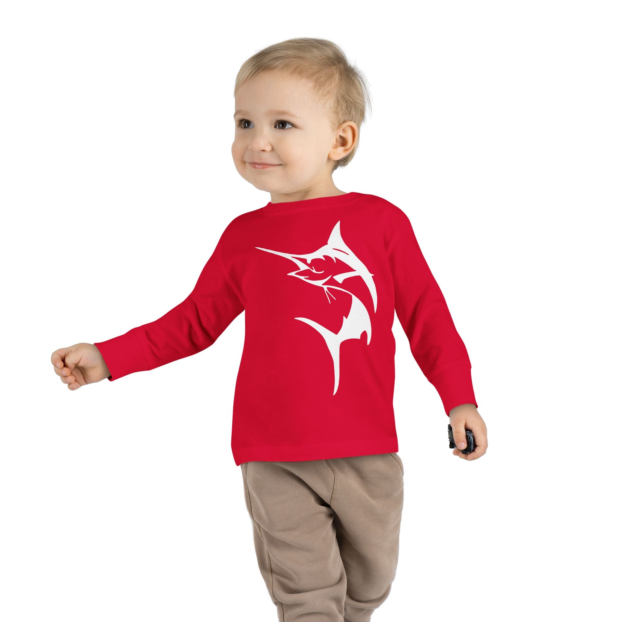 Get Tight Gear Marlin Kids' Fishing Long Sleeve Tee - 'Get Tight Gear' Aqua Enthusiast Top, Toddler Fish Shirt, Outdoor Playwear, Birthday Gift, Ocean [...] - Get Tight Gear