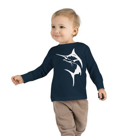 Get Tight Gear Marlin Kids' Fishing Long Sleeve Tee - 'Get Tight Gear' Aqua Enthusiast Top, Toddler Fish Shirt, Outdoor Playwear, Birthday Gift, Ocean [...] - Get Tight Gear