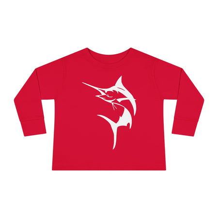 Get Tight Gear Marlin Kids' Fishing Long Sleeve Tee - 'Get Tight Gear' Aqua Enthusiast Top, Toddler Fish Shirt, Outdoor Playwear, Birthday Gift, Ocean [...] - Get Tight Gear