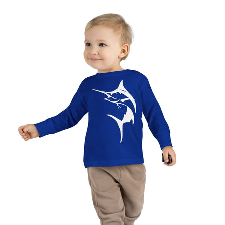 Get Tight Gear Marlin Kids' Fishing Long Sleeve Tee - 'Get Tight Gear' Aqua Enthusiast Top, Toddler Fish Shirt, Outdoor Playwear, Birthday Gift, Ocean [...] - Get Tight Gear