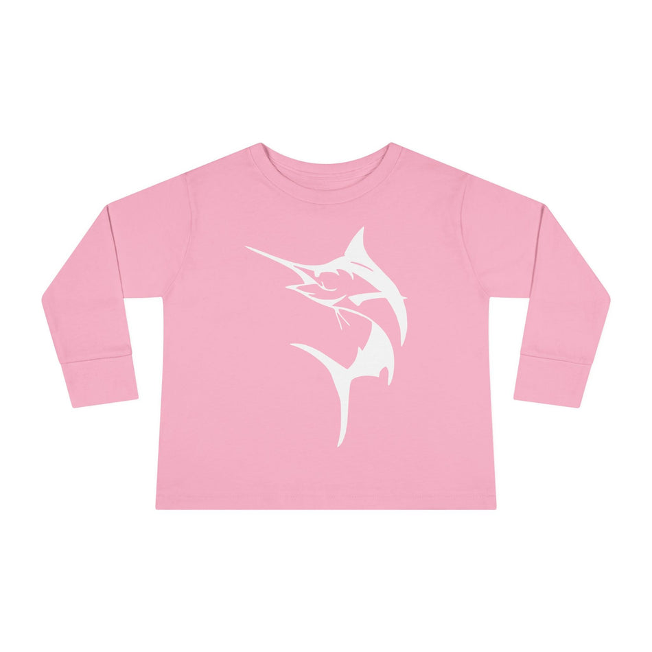 Get Tight Gear Marlin Kids' Fishing Long Sleeve Tee - 'Get Tight Gear' Aqua Enthusiast Top, Toddler Fish Shirt, Outdoor Playwear, Birthday Gift, Ocean [...] - Get Tight Gear