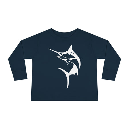 Get Tight Gear Marlin Kids' Fishing Long Sleeve Tee - 'Get Tight Gear' Aqua Enthusiast Top, Toddler Fish Shirt, Outdoor Playwear, Birthday Gift, Ocean [...] - Get Tight Gear