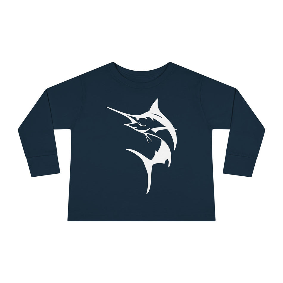 Get Tight Gear Marlin Kids' Fishing Long Sleeve Tee - 'Get Tight Gear' Aqua Enthusiast Top, Toddler Fish Shirt, Outdoor Playwear, Birthday Gift, Ocean [...] - Get Tight Gear