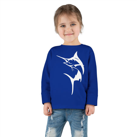 Get Tight Gear Marlin Kids' Fishing Long Sleeve Tee - 'Get Tight Gear' Aqua Enthusiast Top, Toddler Fish Shirt, Outdoor Playwear, Birthday Gift, Ocean [...] - Get Tight Gear