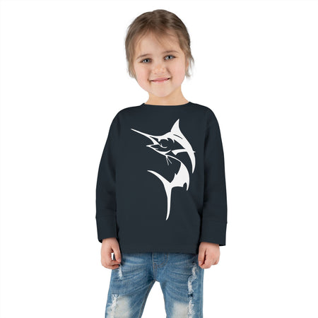 Get Tight Gear Marlin Kids' Fishing Long Sleeve Tee - 'Get Tight Gear' Aqua Enthusiast Top, Toddler Fish Shirt, Outdoor Playwear, Birthday Gift, Ocean [...] - Get Tight Gear