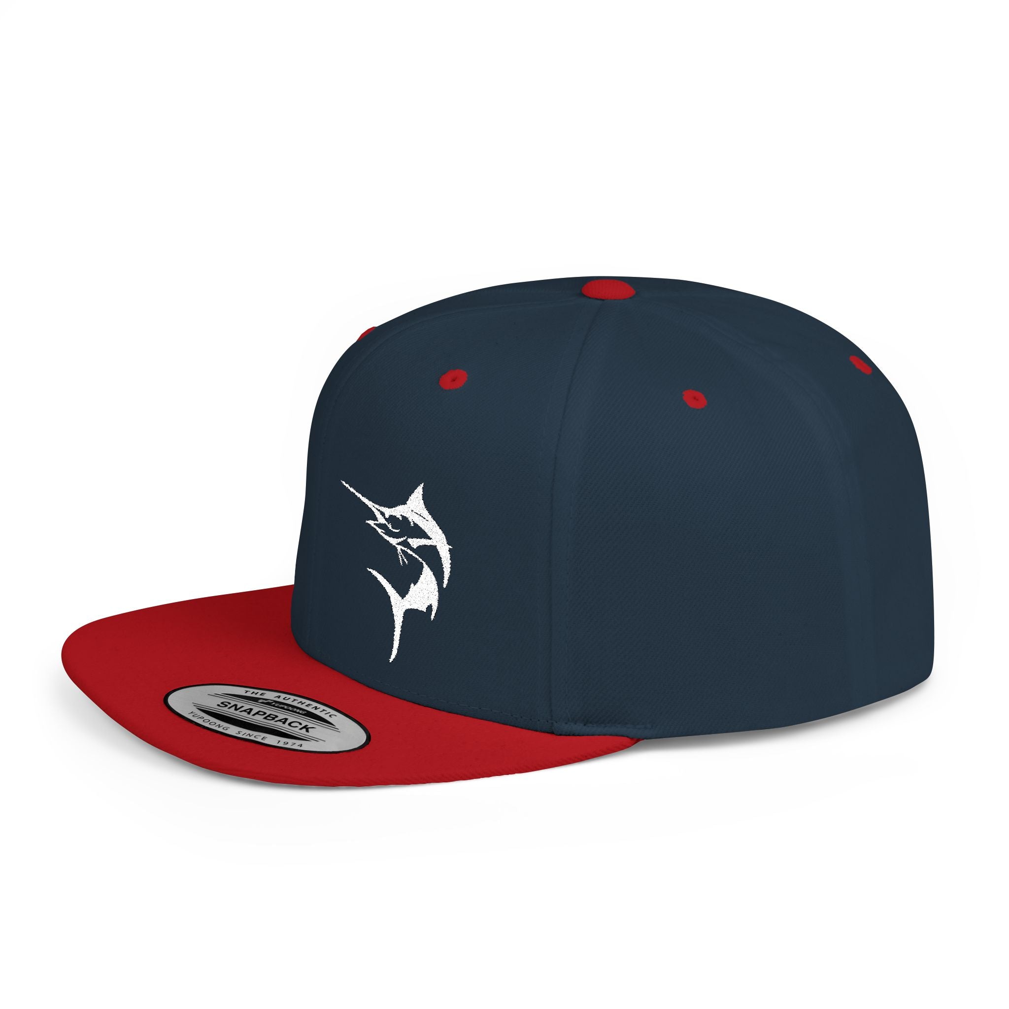 Get Tight Gear Marlin Logo Flat Bill Snapback Cap - Get Tight Gear