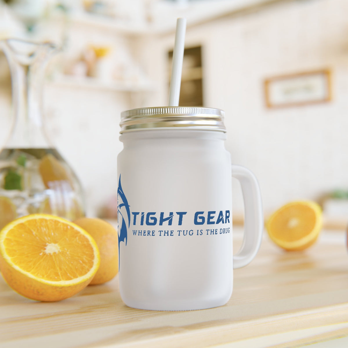 Get Tight Gear Mason Jar Drinkware with Straw | Outdoor Enthusiast Beach Party Gear - Get Tight Gear