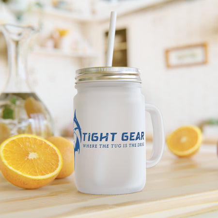 Get Tight Gear Mason Jar Drinkware with Straw | Outdoor Enthusiast Beach Party Gear - Get Tight Gear