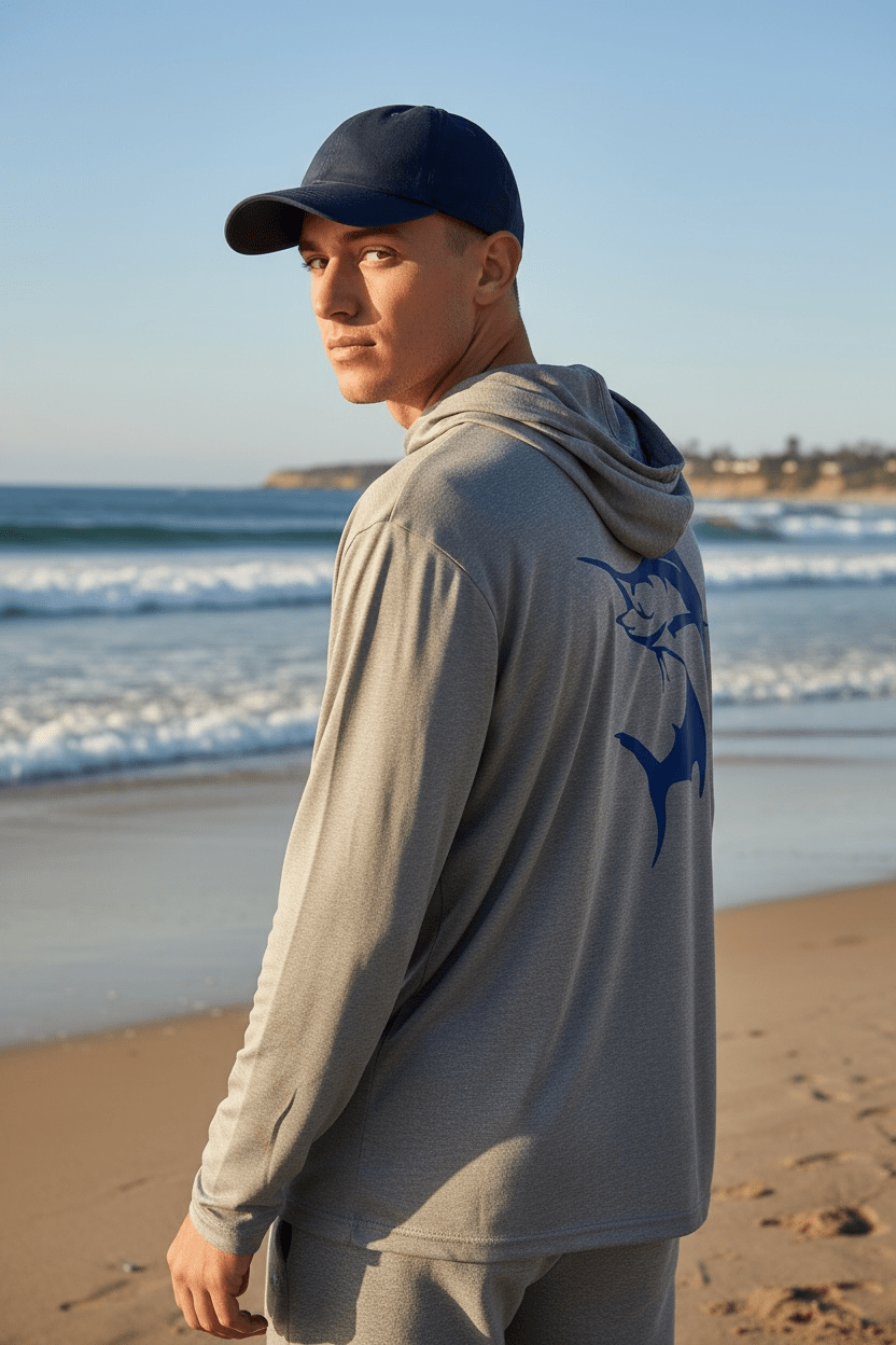 Get Tight Gear™ Performance Long Sleeve Hooded Shirt – Heather Grey (Adult Unisex S–4XL) - Get Tight Gear