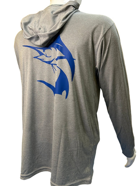 Get Tight Gear™ Performance Long Sleeve Hooded Shirt – Heather Grey (Adult Unisex S–4XL) - Get Tight Gear