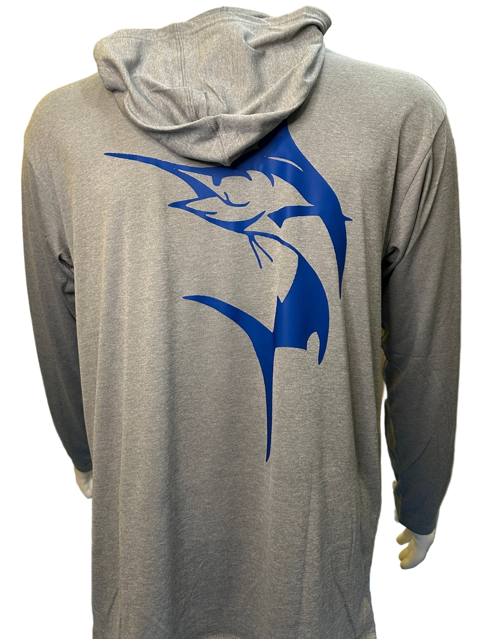 Get Tight Gear™ Performance Long Sleeve Hooded Shirt – Heather Grey (Adult Unisex S–4XL) - Get Tight Gear