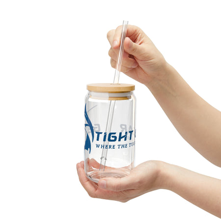 Get Tight Gear Sipper Glass, 16oz | Perfect Birthday Gift for Fishing Lovers, Stylish Drinkware for Outdoor Adventures, Summer - Get Tight Gear