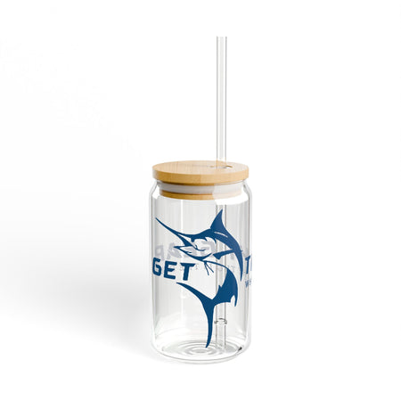 Get Tight Gear Sipper Glass, 16oz | Perfect Birthday Gift for Fishing Lovers, Stylish Drinkware for Outdoor Adventures, Summer - Get Tight Gear