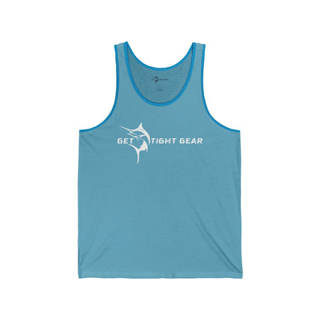 Get Tight Gear Stylish Unisex Jersey Tank with Unique Fish Design, Perfect for Summer, Beach Days, Fitness, Casual Wear, Gifts, Outdoor Activities - Get Tight Gear