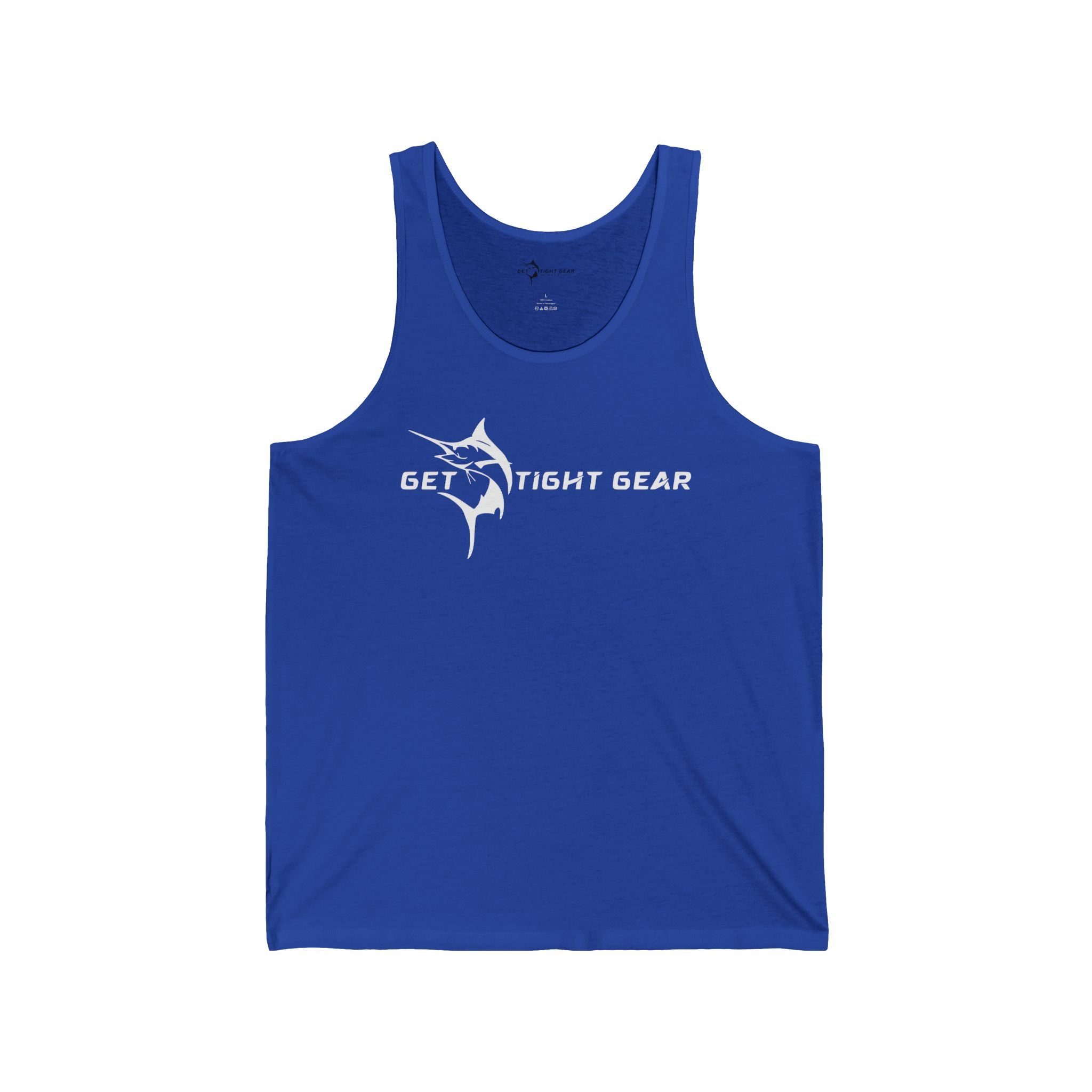 Get Tight Gear Stylish Unisex Jersey Tank with Unique Fish Design, Perfect for Summer, Beach Days, Fitness, Casual Wear, Gifts, Outdoor Activities - Get Tight Gear