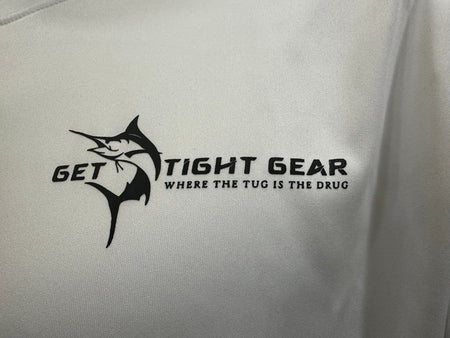 Get Tight Gear™ White Performance Long Sleeve Shirt – Marlin Graphic - Get Tight Gear