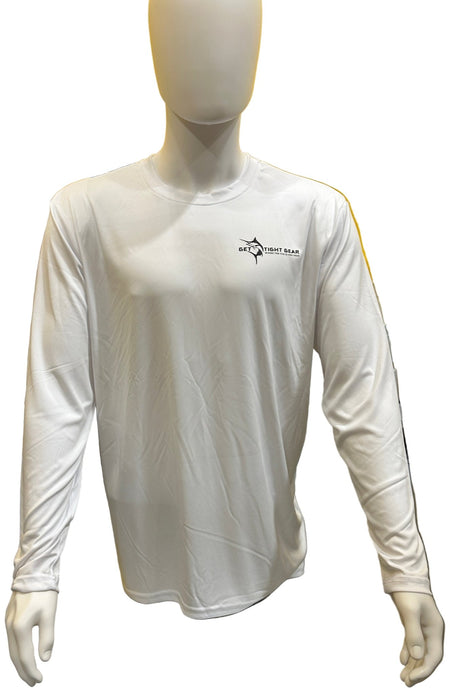 Get Tight Gear™ White Performance Long Sleeve Shirt – Marlin Graphic - Get Tight Gear