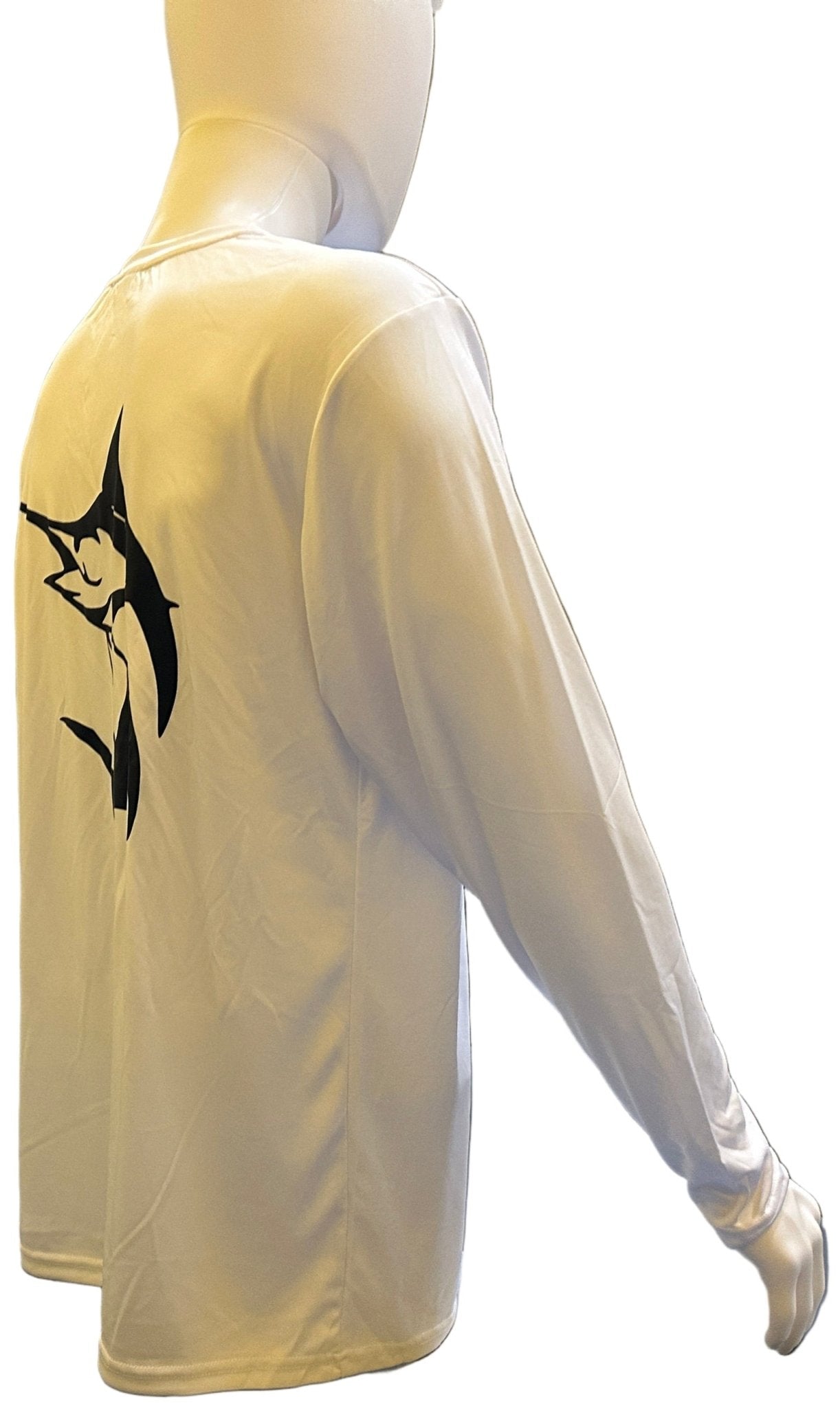 Get Tight Gear™ White Performance Long Sleeve Shirt – Marlin Graphic - Get Tight Gear