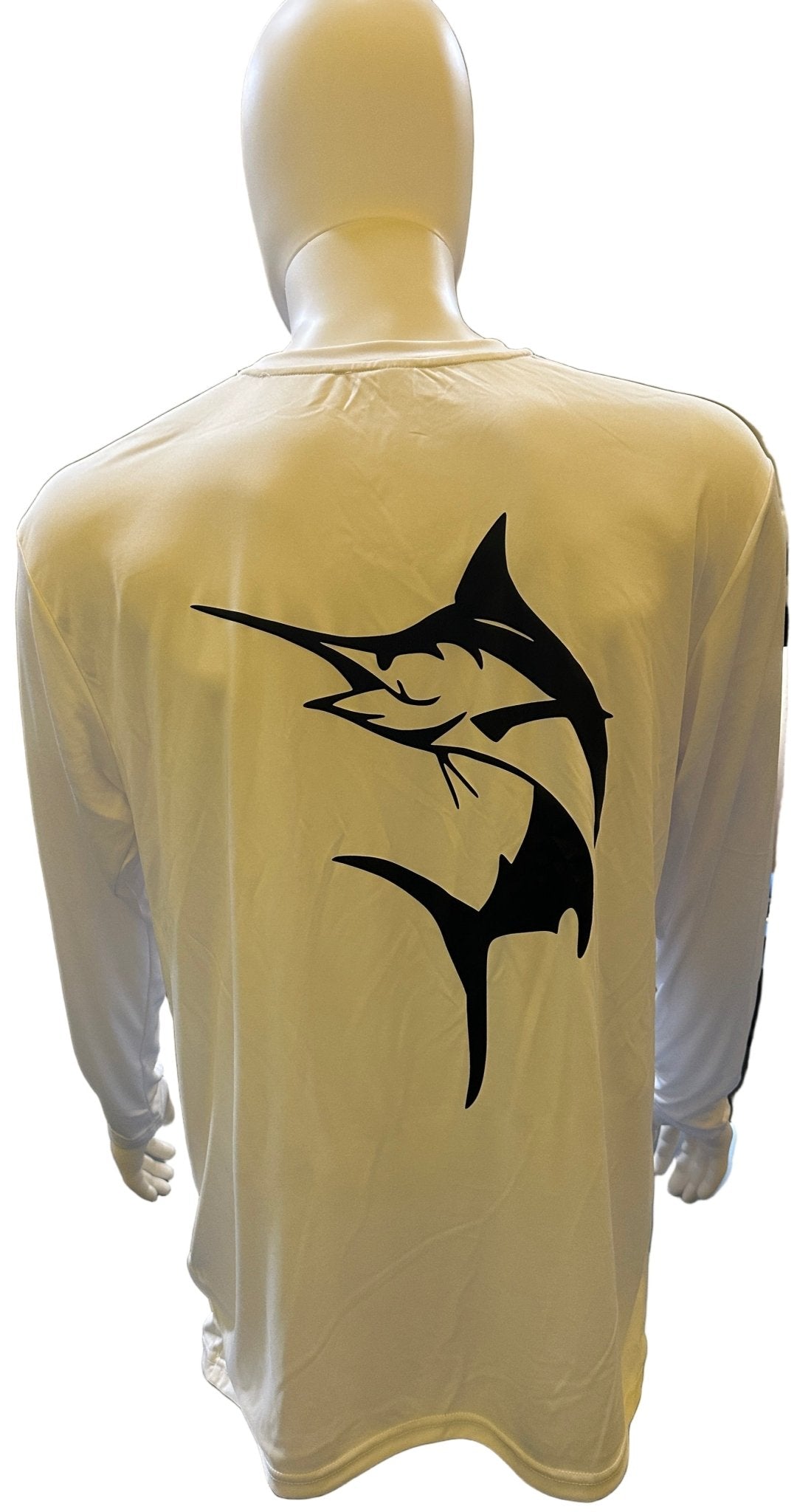 Get Tight Gear™ White Performance Long Sleeve Shirt – Marlin Graphic - Get Tight Gear