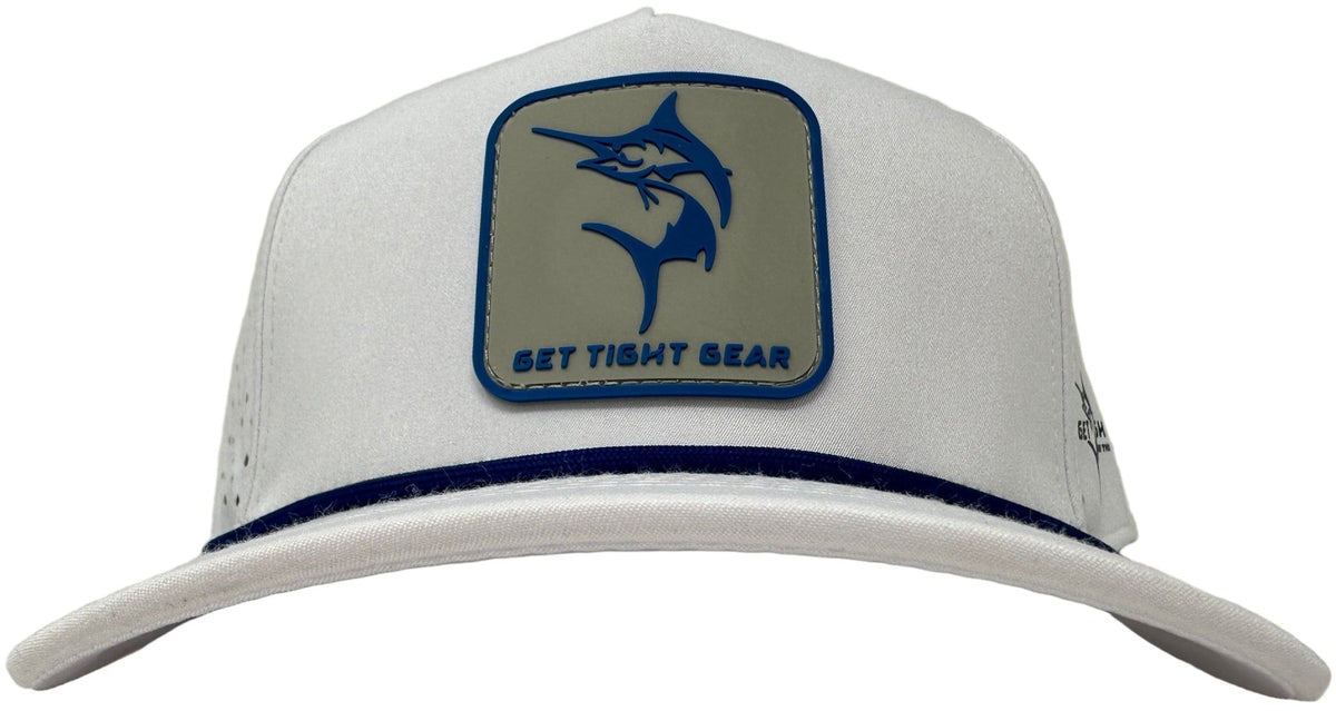Get Tight Gear White Rope Hat – Blue Marlin Patch - Get Tight Gear