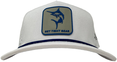 Get Tight Gear White Rope Hat – Blue Marlin Patch - Get Tight Gear
