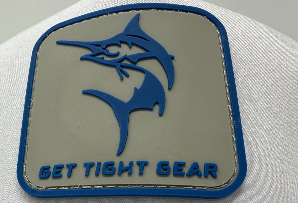 Get Tight Gear White Rope Hat – Blue Marlin Patch - Get Tight Gear