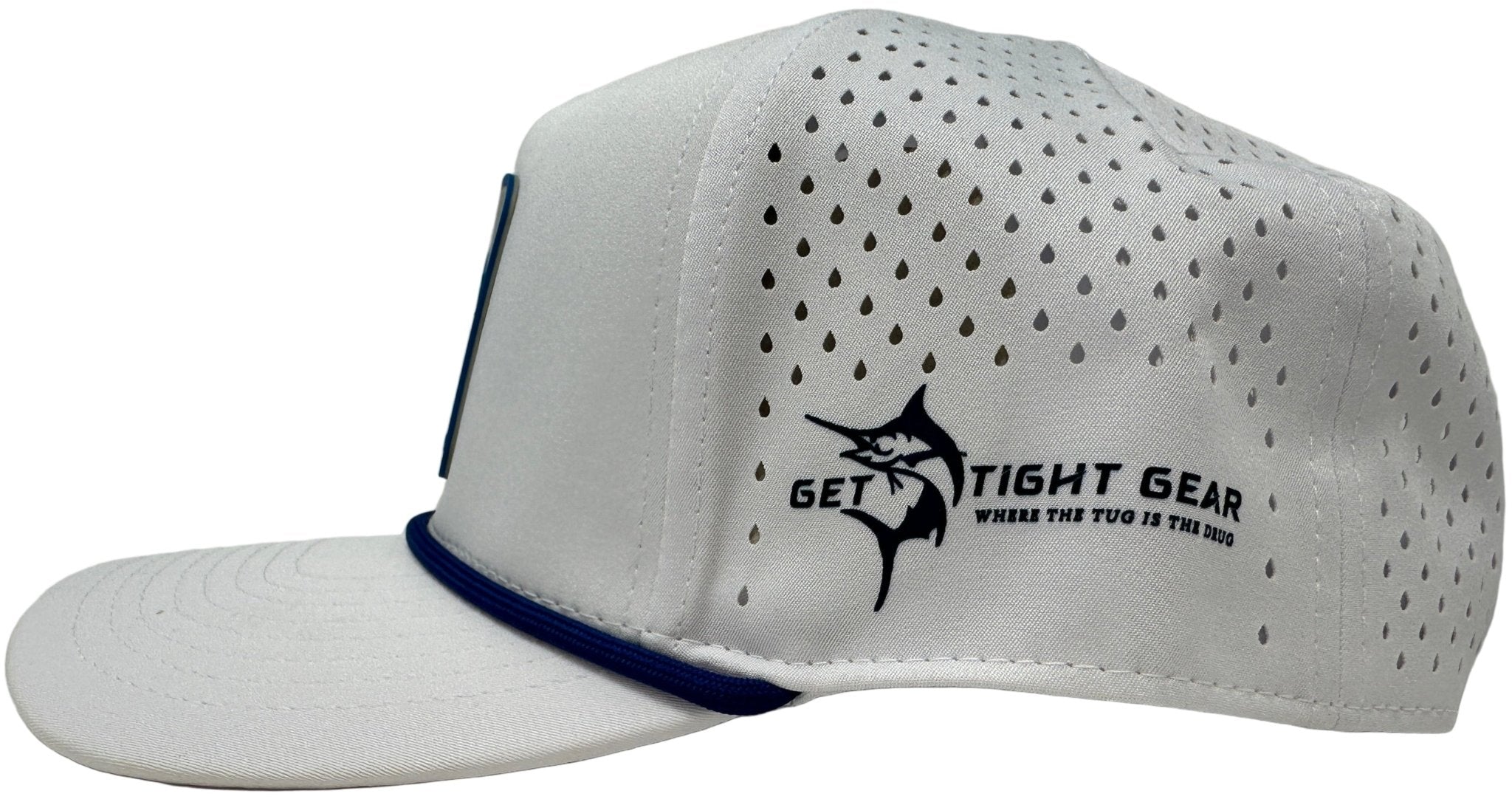 Get Tight Gear White Rope Hat – Blue Marlin Patch - Get Tight Gear