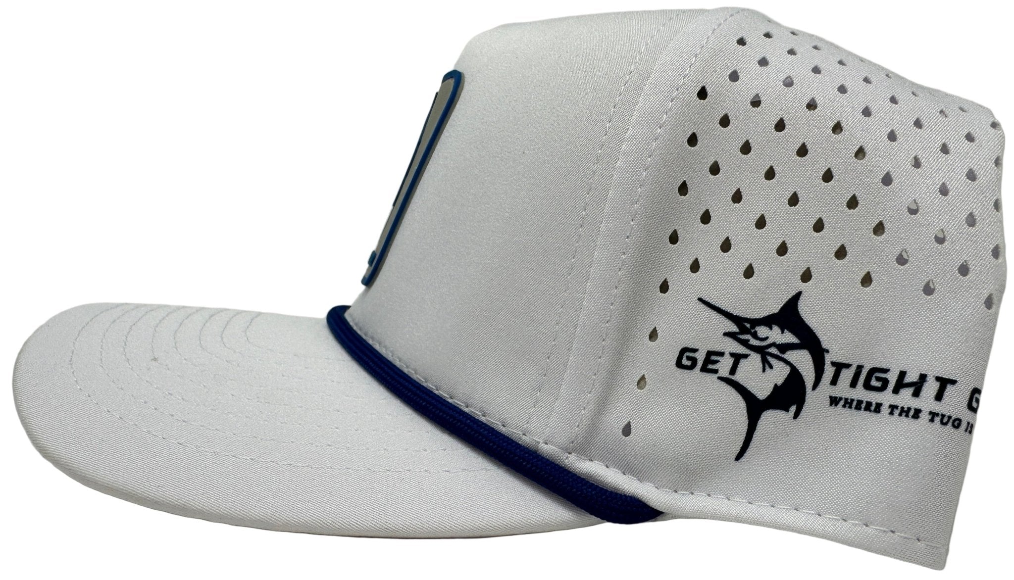Get Tight Gear White Rope Hat – Blue Marlin Patch - Get Tight Gear