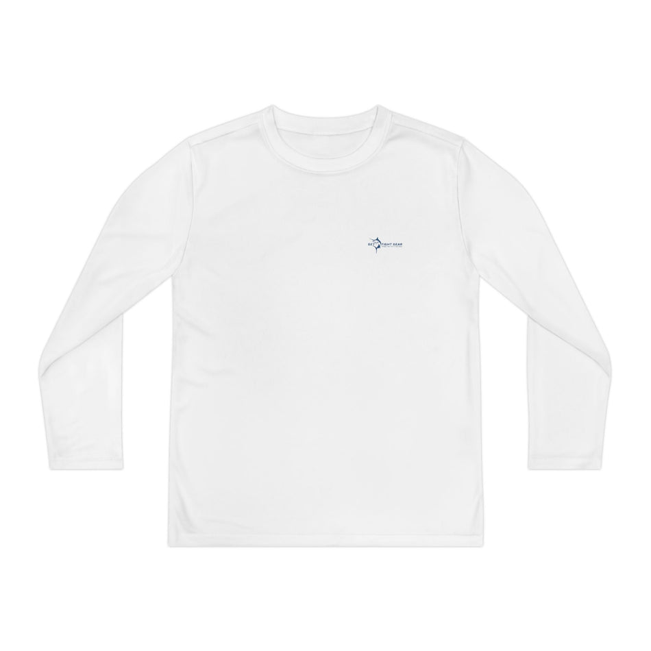 Get Tight Gear Youth Long Sleeve Competitor Tee with Lobster Graphic, Casual Wear, Beach Day, Gift for Kids, Summer Outfit, Fun T-Shirt - Get Tight Gear