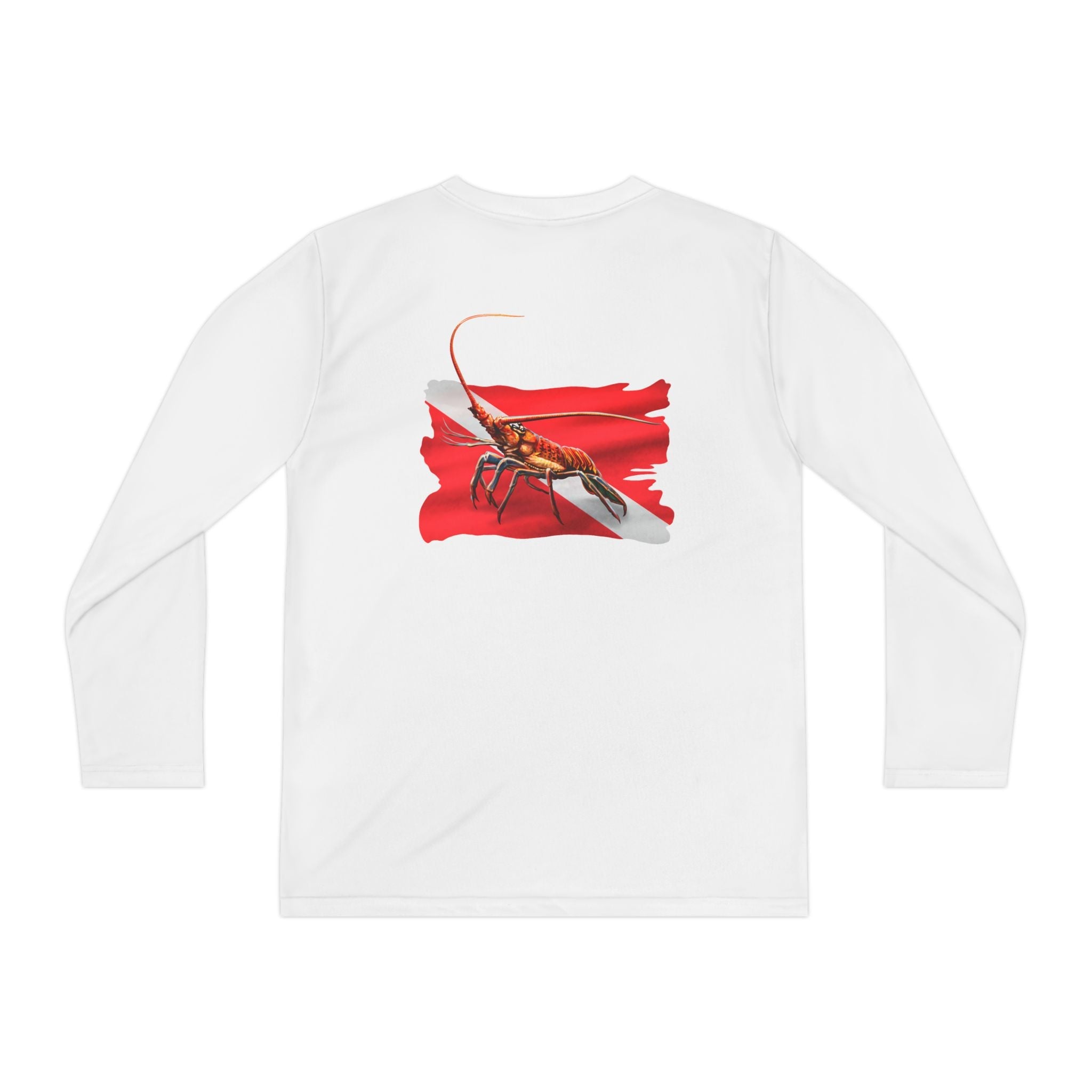 Get Tight Gear Youth Long Sleeve Competitor Tee with Lobster Graphic, Casual Wear, Beach Day, Gift for Kids, Summer Outfit, Fun T-Shirt - Get Tight Gear