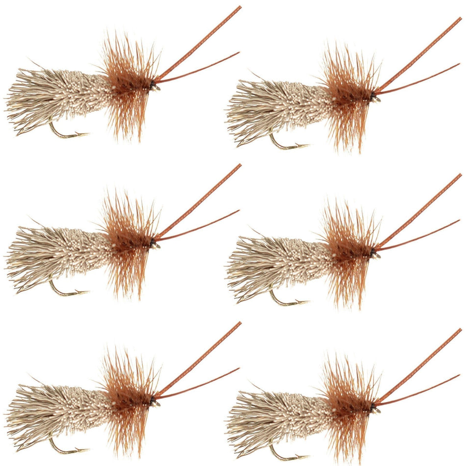 Goddard Caddis Dry Fly - 6 Flies Hook Size 14 - Get Tight Gear