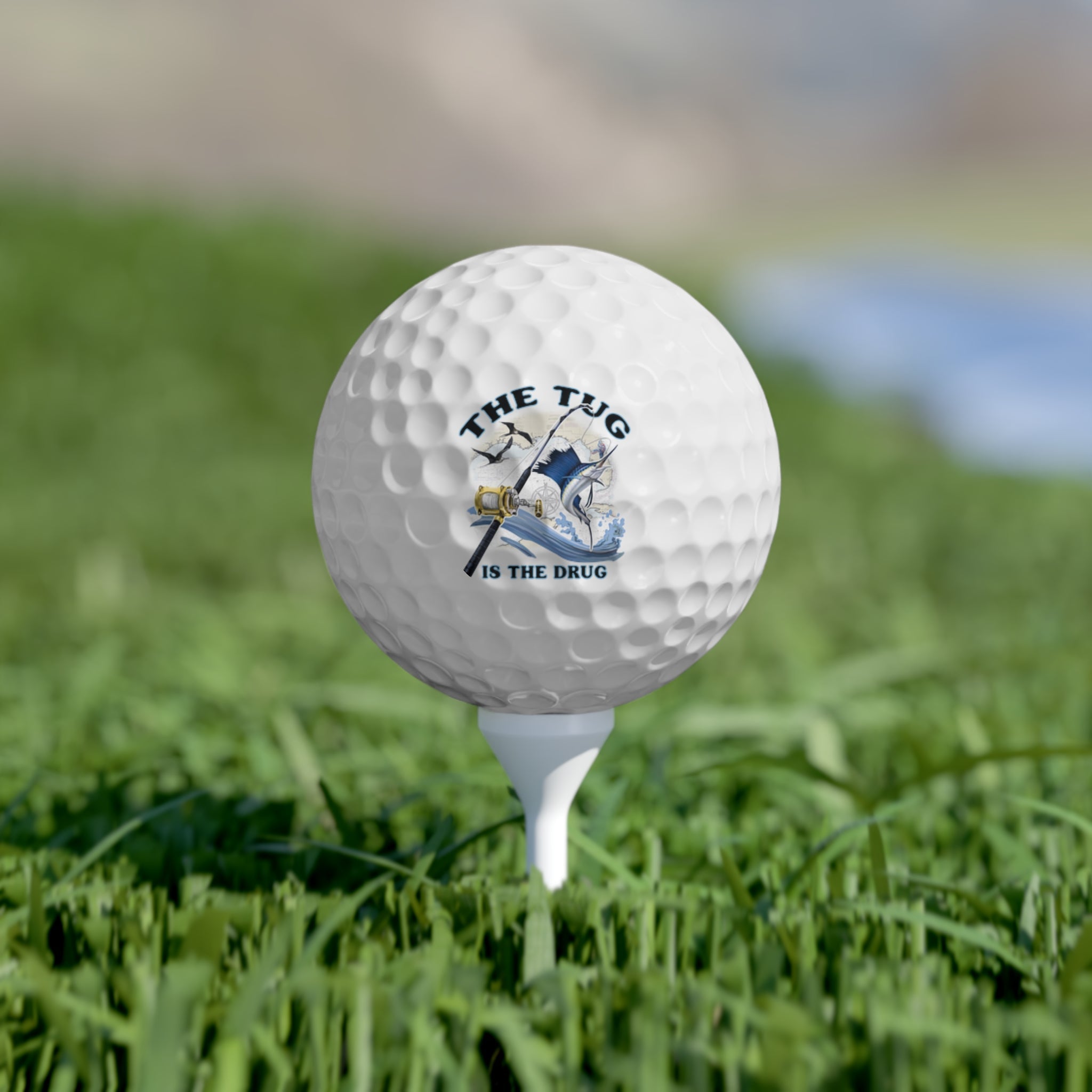 Golf Balls Set - 6pcs with 'The Tug is the Drug™' Design - Get Tight Gear