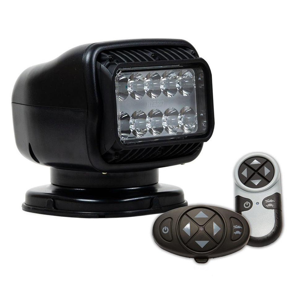 Golight GT Series LED Hybrid Light Permanent Mount w/Handheld & Wireless Dash Mount Remotes - 12V - Black - Get Tight Gear
