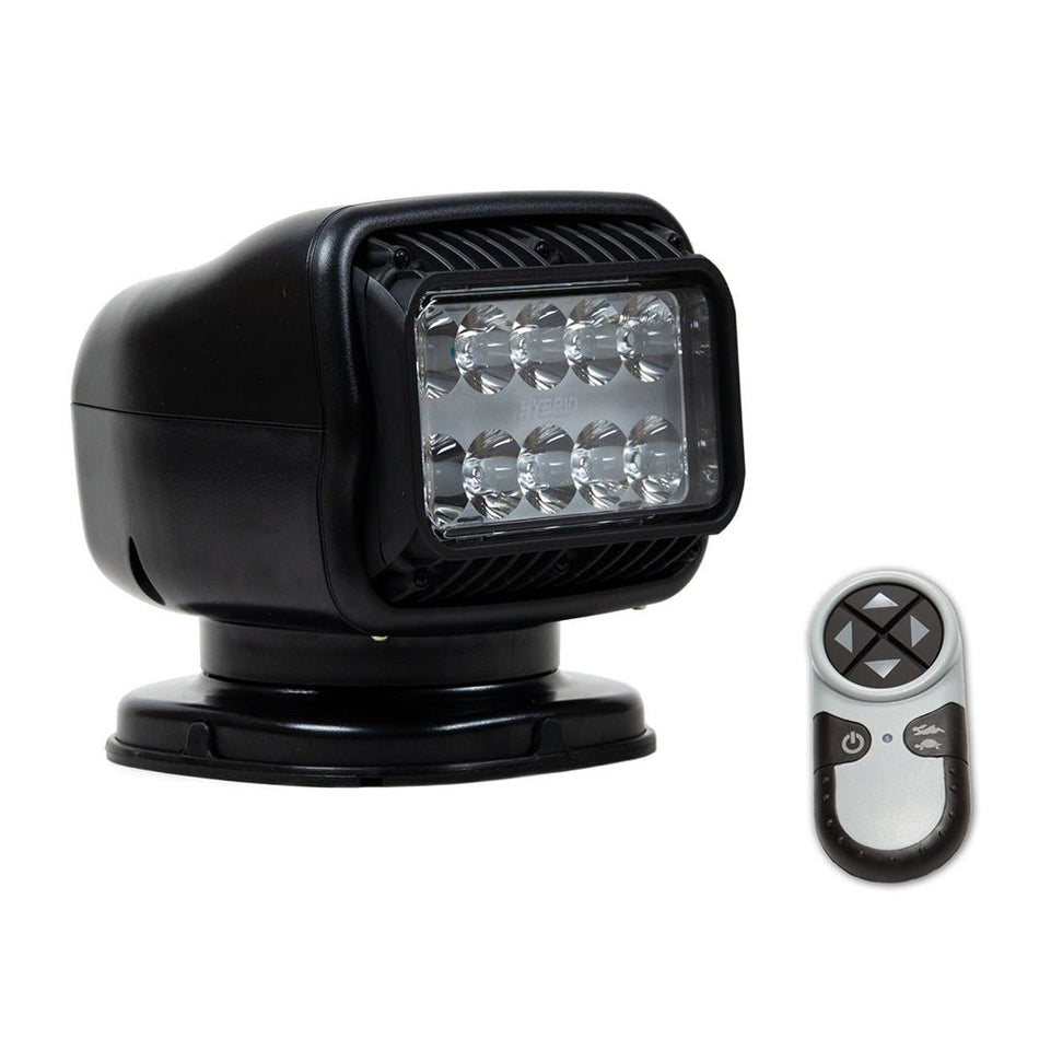 Golight GT Series LED Hybrid Light Permanent Mount w/Hardwired Dash Mount Remote - 12V - Black - Get Tight Gear