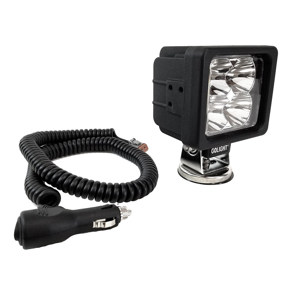 Golight GXL LED Work Light Series Portable Spot Light Magnetic Mount w/No Remote - 12V - Black - Get Tight Gear